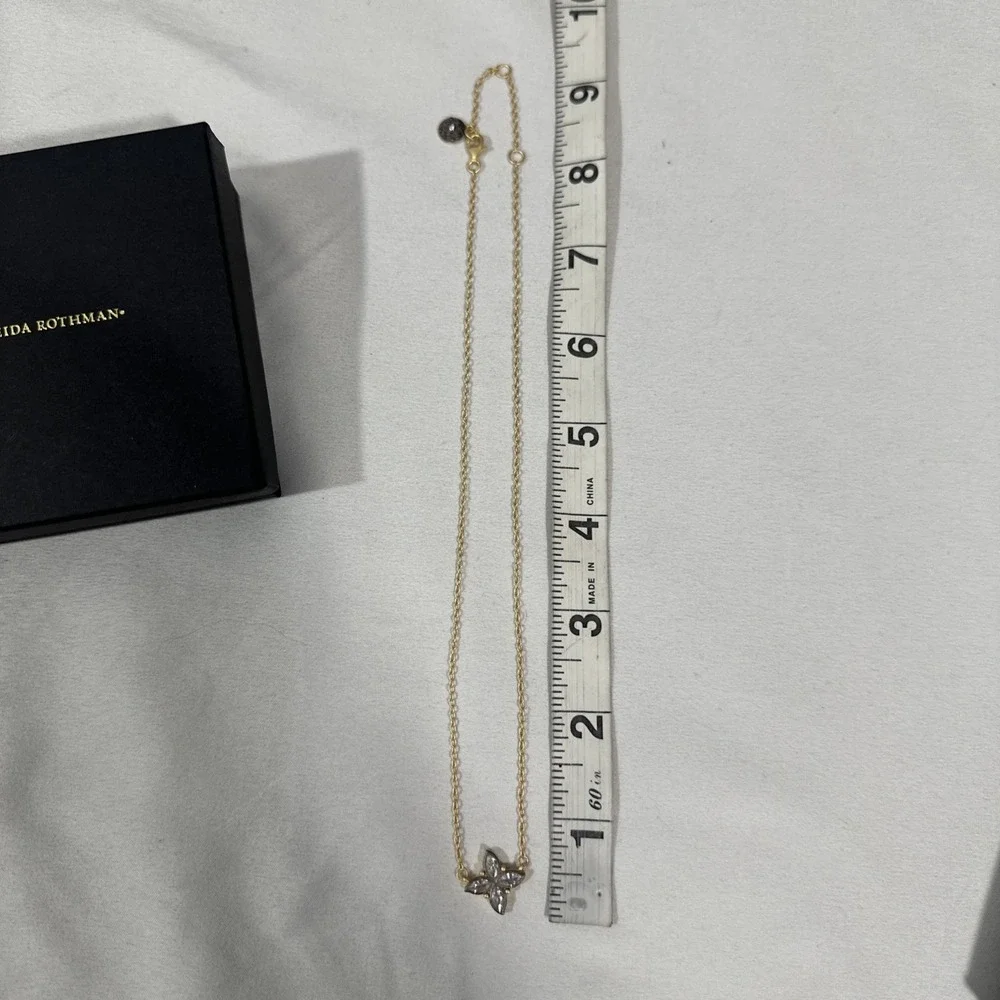 NEW $195 Freida Rothman Fleur Bloom Petal‎ Pendant Sterling Silver Necklace